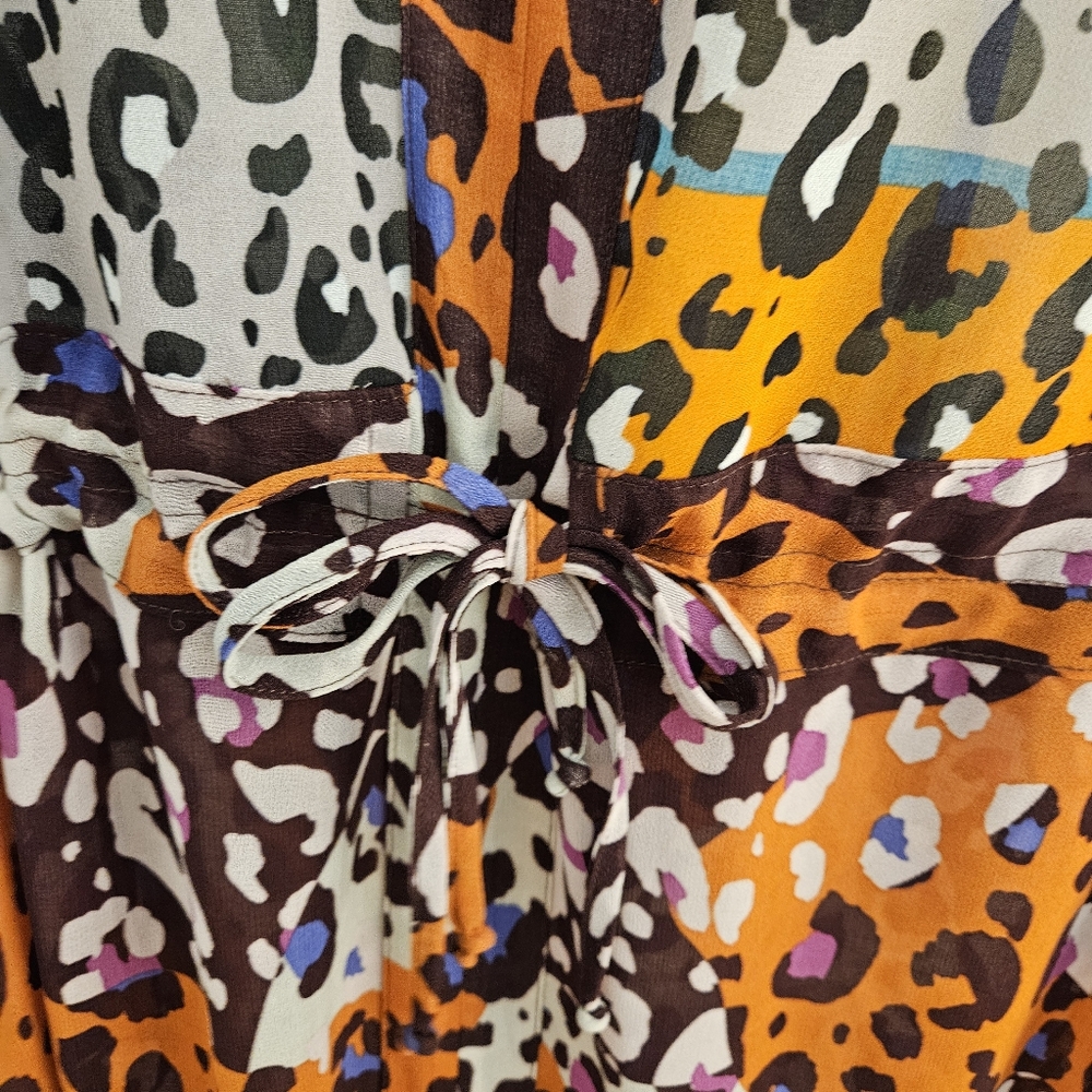 Cabi Size Small Escape Sheer Patchwork Dress, Ove… - image 4